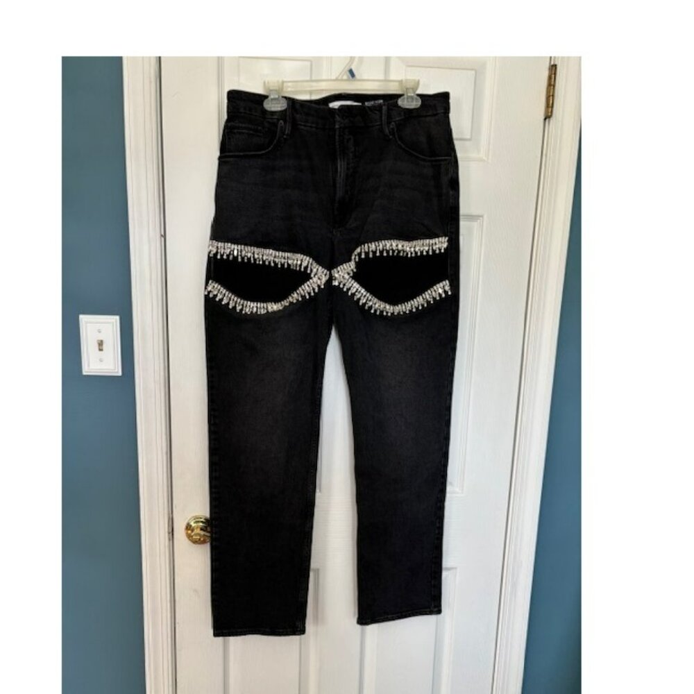 🖤💎 NWOT Good American Icon Straight Diamond Jeans- size 14 💎🖤 - Picture 7 of 12
